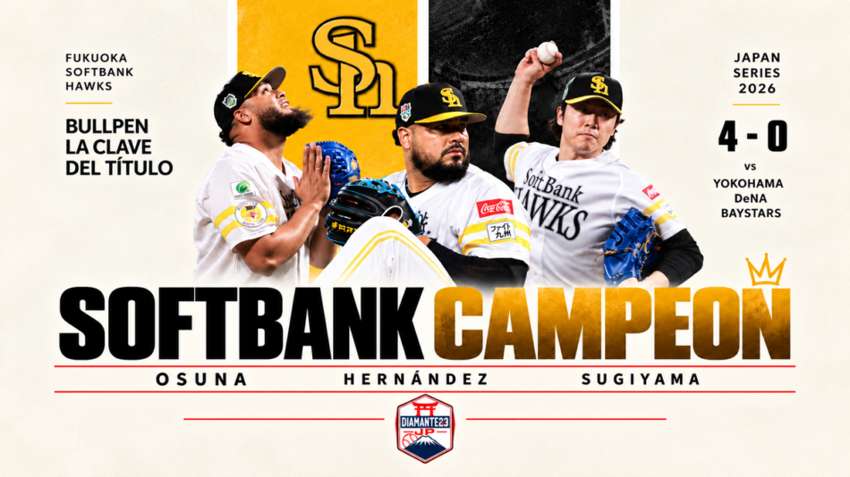 Fukuoka SoftBank Hawks, bicampeón de Japón: bullpen y latinos