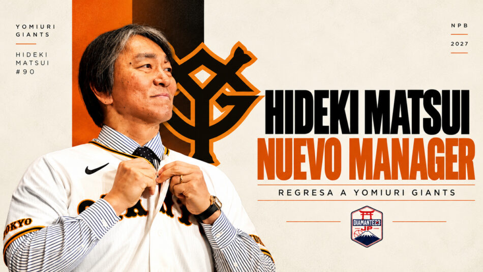Hideki Matsui regresa a Yomiuri Giants como nuevo manager para la temporada 2027 de NPB