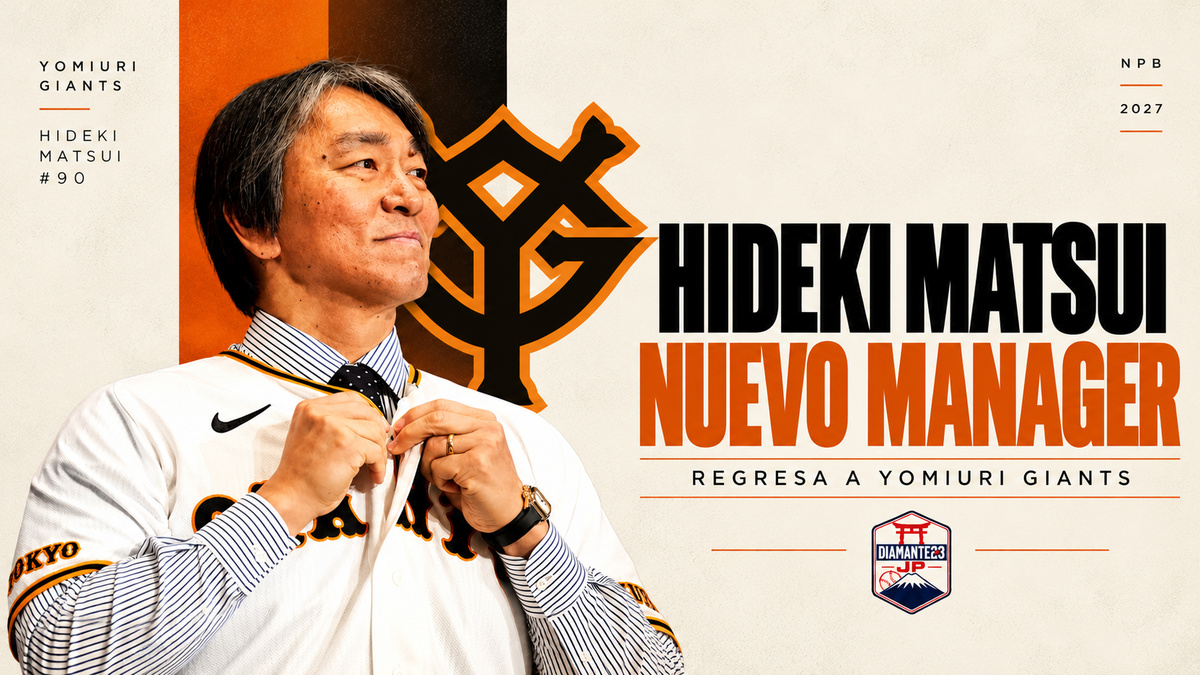 Hideki Matsui regresa a Yomiuri Giants como nuevo manager para la temporada 2027 de NPB